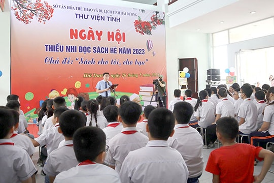 Gần 500 học sinh dự khai mạc Ngày hội thiếu nhi đọc sách hè năm 2023